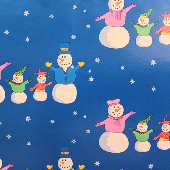 3/10 Vtg Gift Wrap Wrapping Paper Winter Christmas Children Skiing - Picture 2 of 4
